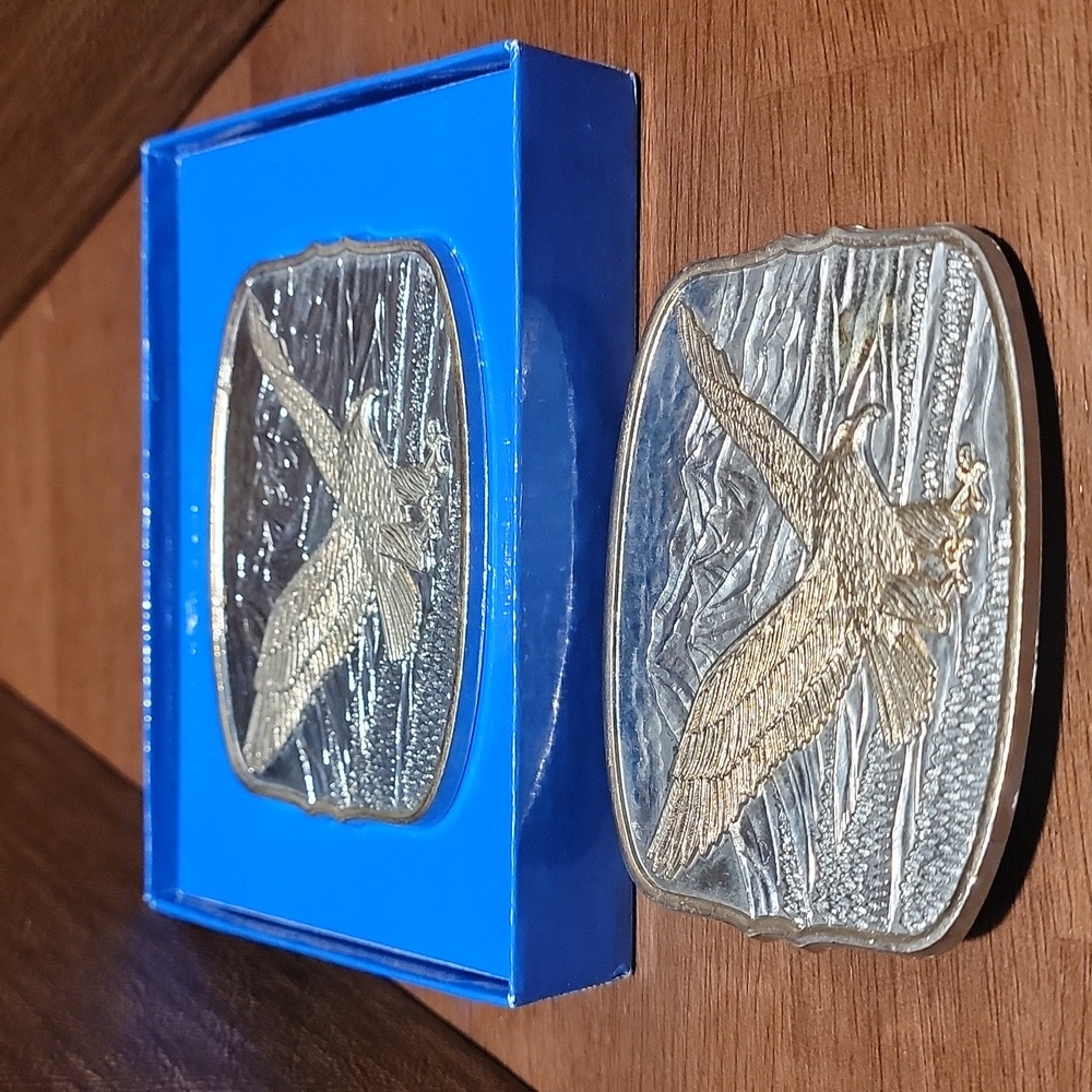 Matching Eagle belt buckles